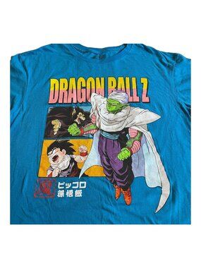 Dragon Ball Z T-Shirt Piccolo Gohan Men's Large Anime Green Goblin Flying